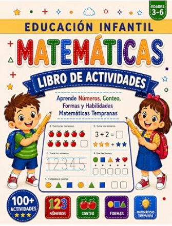 Portada de Matemáticas para Educación Infantil, cuaderno de actividades para niños